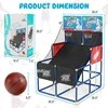 Promotions Vaikų arkadinis krepšinio žaidimo rinkinys, 90.2x90.2x139.7 cm, juoda mėlyna raudona