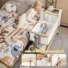 Promotions Kūdikio lovytė, 4 viename mobilioji kūdikio lovytė su tinkleliu nuo uodų ir čiužiniu, 101x56x89 cm, smėlio spalvos