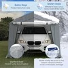 Promotions Lauko automobilių stoginė, 304.8x487.7x246.4 cm, Pilka