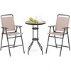 Lauko baldų komplektas Promotions Lauko bistro komplektas, 61x61x91.4 cm stalas, smėlio spalvos