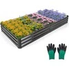 Promotions Lauko metalinė vazonų dėžė, 243.8x121.9x30.5 cm, Ruda Sidabrinė