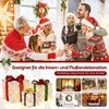 Promotions Kalėdinė dekoracija, apšviesti dovanų dėžutės rinkinys, 3 vnt., 25x25x26 cm, balta, raudona, auksinė, žalia, mėlyna