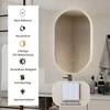 Promotions LED sieninis veidrodis, 80x50 cm, ovalus, sidabrinis