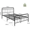 Promotions Platformos lova, 208x164x102 cm, juoda