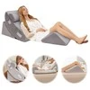 Lova Promotions Lovos pleišto formos pagalvių rinkinys, 59.7x20.3x7.6 cm, Pilka