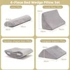 Lova Promotions Lovos pleišto formos pagalvių rinkinys, 59.7x20.3x7.6 cm, Pilka