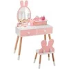 Promotions Makiažo staliukas, 2-in-1 princesės su veidrodžiu, 78x37x110 cm, rožinis