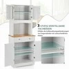 Promotions Laisvai stovintis medinis spintelė, 68x40x170 cm, Balta