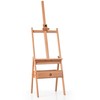 Promotions Medinis grindinis menininko molbertas, 43.2x41.9x151.1-194.3 cm, natūrali mediena
