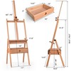 Promotions Medinis grindinis menininko molbertas, 43.2x41.9x151.1-194.3 cm, natūrali mediena