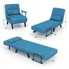 Promotions Sulankstoma miegamoji lova, fotelis, poilsio sofa, 40,6 cm sėdynės aukštis, mėlyna
