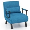 Promotions Sulankstoma miegamoji lova, fotelis, poilsio sofa, 40,6 cm sėdynės aukštis, mėlyna