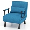 Promotions Sulankstoma miegamoji lova, fotelis, poilsio sofa, 40,6 cm sėdynės aukštis, mėlyna