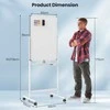 Promotions Dviejų pusių mobilioji balta lenta su rašiklių dėklu ir priedais, 60x90 cm, juoda