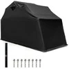 Promotions Motociklo pastogė, 341.4x137.2x192 cm, juoda