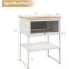 Promotions Naktinė spintelė, 40.6x31.8x55.9 cm, Balta