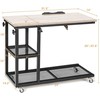 Promotions Naktinis staliukas, reguliuojamo C formos, 80x40,6x63,5-95,3 cm, rudos spalvos
