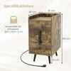 Promotions Naktinis staliukas, 40x32x60 cm, Rudas