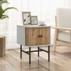 Promotions Naktinis staliukas, 40x39x49 cm, Juoda ir Balta