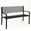 Promotions Lauko metalinė parkų suoliukas, 127x55.9x82.6 cm, juodas