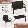 Lauko baldų komplektas Promotions Sodo baldų komplektas, 67,6x116,8x83,8 cm dvivietė sofa, 67,6x63,5x83,8 cm kėdės, 90,2x50,8x44,5 cm kavos staliukas, Ruda