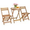 Lauko baldų komplektas Promotions Lauko bistro komplektas, 61x74 cm stalas, 54,6x40,6x78,7 cm kėdės, natūrali, akacijos medis