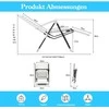 Promotions Lauko terasos kėdžių komplektas, reguliuojamas sulankstomas su pakoja, 147.3x62.2x72.4 cm, baltas