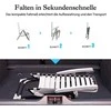 Promotions Lauko terasos kėdžių komplektas, reguliuojamas sulankstomas su pakoja, 147.3x62.2x72.4 cm, baltas