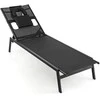 Promotions Lauko saulės gultas, 162,6x63,5x97,8 cm, juodas