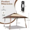 Promotions Lauko pavėsinė, 390x390x265/275/285 cm, Kavos spalvos