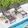 Promotions Sulankstomi lauko gultai, 155x63,5x64,8 cm, Kavos spalvos
