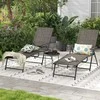 Promotions Sulankstomi lauko gultai, 155x63,5x64,8 cm, Kavos spalvos