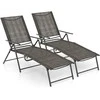 Promotions Sulankstomi lauko gultai, 155x63,5x64,8 cm, Kavos spalvos