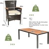 Lauko baldų komplektas Promotions Lauko valgomojo komplektas, 9 dalių, 190x90x74 cm, Rudas, Smėlinis