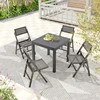 Promotions Lauko valgomojo stalas, 80x80x75 cm iki 160x80x75 cm, Pilkas