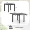 Promotions Lauko valgomojo stalas, 80x80x75 cm iki 160x80x75 cm, Pilkas