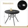 Promotions Lauko valgomojo stalas, 86.4x71.1 cm, juodas