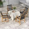 Promotions Sodo valgomojo kėdės, 63,5x55,9x88,9 cm, juodos ir natūralios spalvos