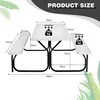 Promotions Piknikinis stalas su suolu, 137x150x72 cm, balta pilka