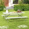 Lauko baldų komplektas Promotions Sulankstomas pikniko stalo komplektas, 182.9x162.6x73.7 cm, Pilkas