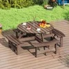 Lauko baldų komplektas Promotions Pikniko stalo komplektas, 179x179x70 cm, Geltona