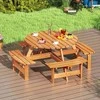 Lauko baldų komplektas Promotions Piknikų stalo komplektas, 179x179x70 cm, Geltonas