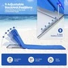 Promotions Reguliuojamos poilsio kėdės su sulankstomu stalu, 151x55,5x27-47 cm, mėlynos spalvos