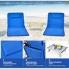 Promotions Reguliuojamos poilsio kėdės su sulankstomu stalu, 151x55,5x27-47 cm, mėlynos spalvos