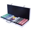 Promotions Pokerių rinkinys, 56x20x6.5 cm, aliuminio dėklas, daugiakampis
