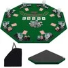 Promotions Sulankstomas pokerio stalviršis, 122x122 cm, žalias