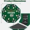 Promotions Sulankstomas pokerio stalviršis, 122x122 cm, žalias