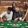 Promotions Sulankstomas pokerio stalviršis, 122x122 cm, žalias