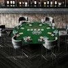 Promotions Sulankstomas pokerio stalviršis, 122x122 cm, žalias