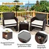 Lauko baldų komplektas Promotions Sodo baldų komplektas, rotangas, 59x53.5x77.5 cm, ruda balta